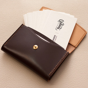 [Bridle Leather] Solid Business Card Case (4 colors)